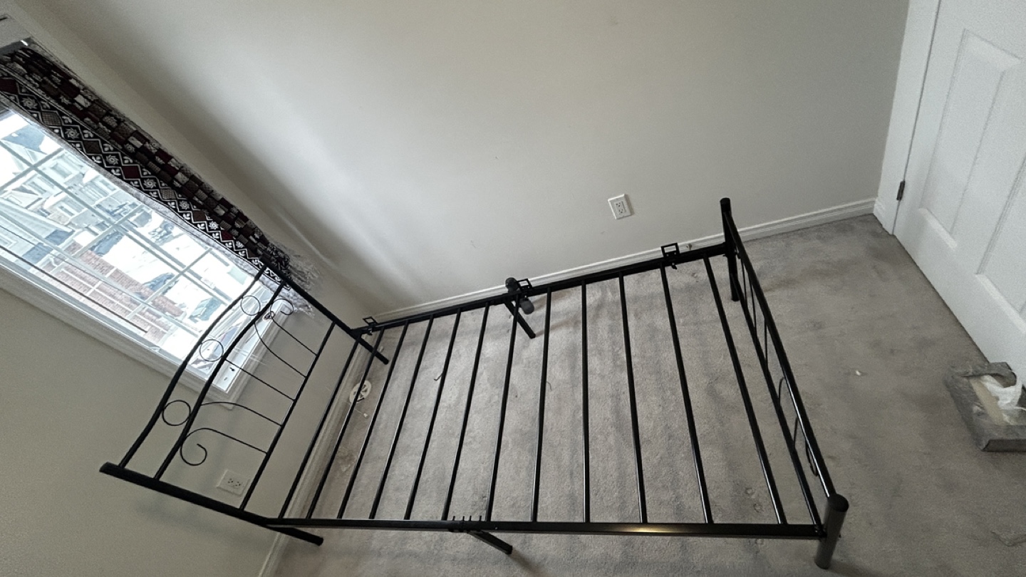 Black Metal Twin Bed Frame - photo 2