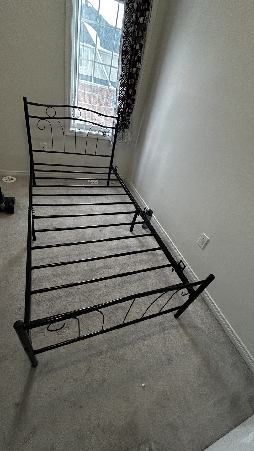 Black Metal Twin Bed Frame