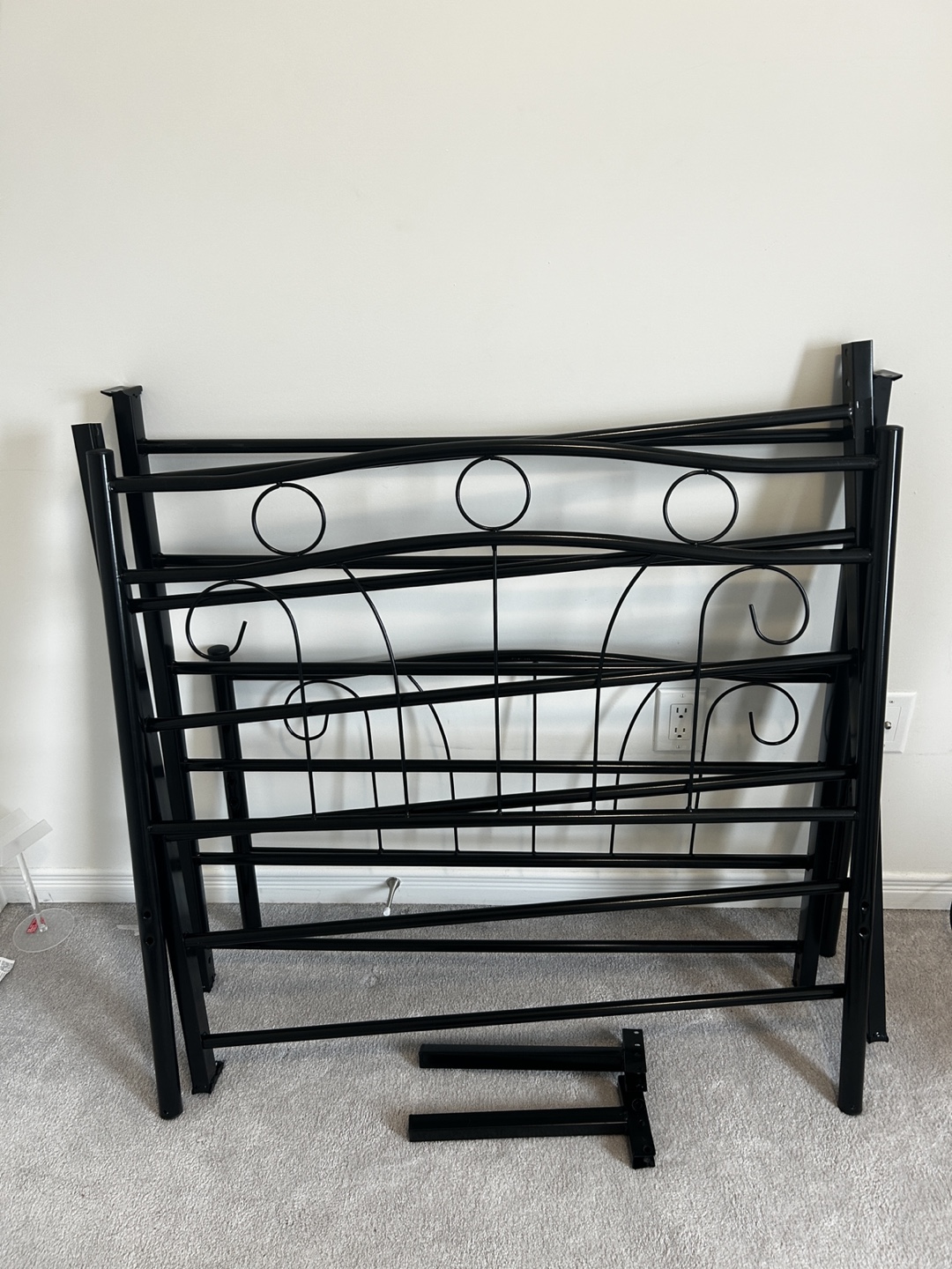 Black Metal Twin Bed Frame - photo 3