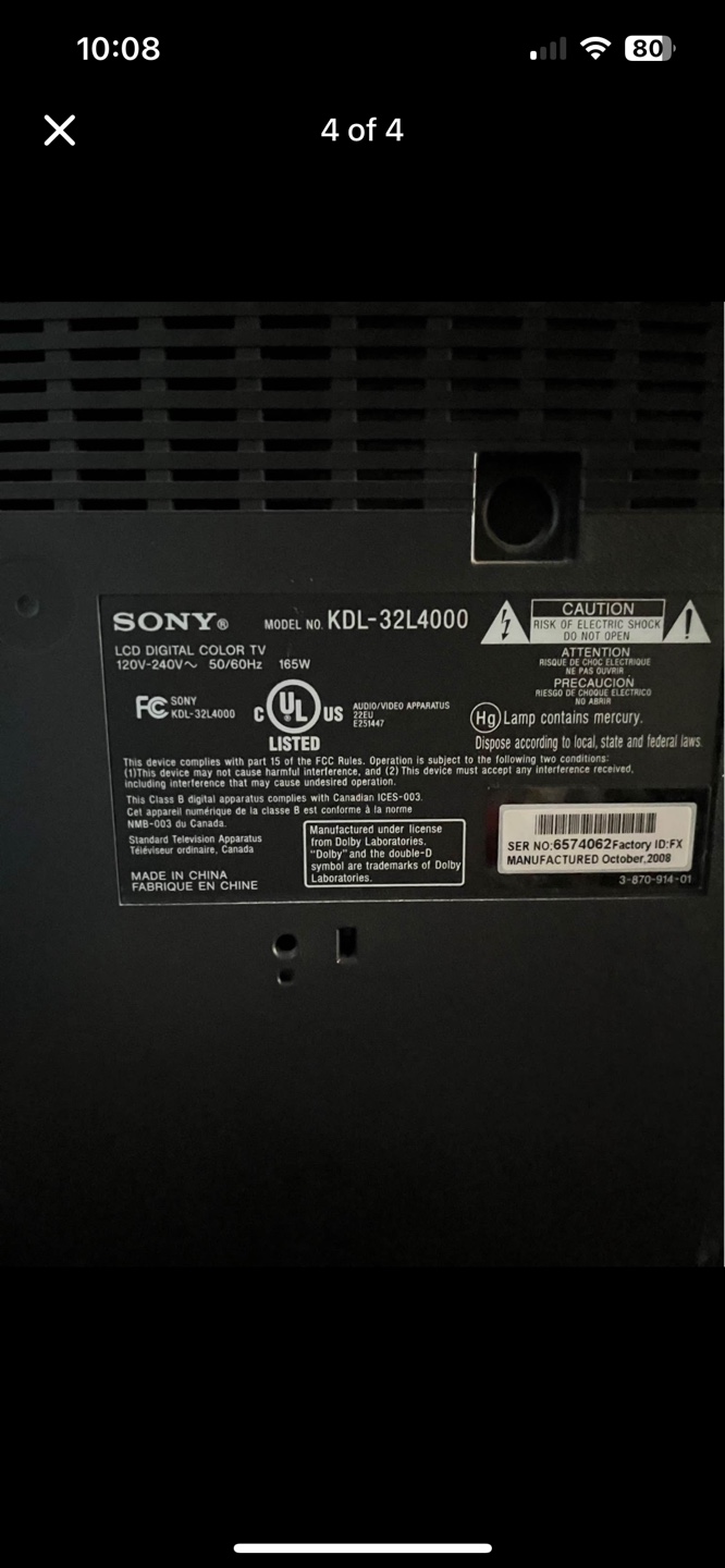 Sony 32" tv - photo 3