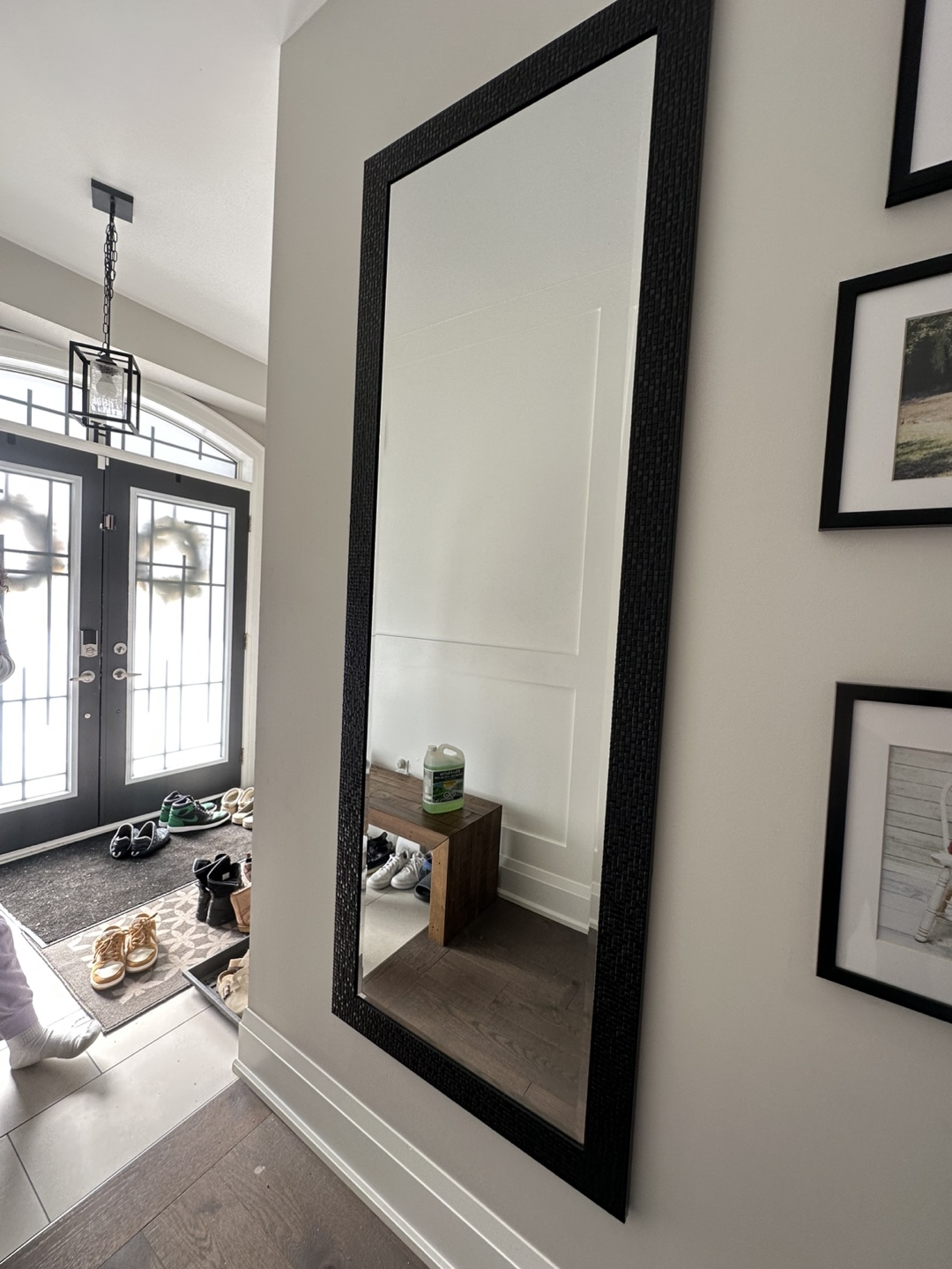 Full-Length Black Frame Mirror