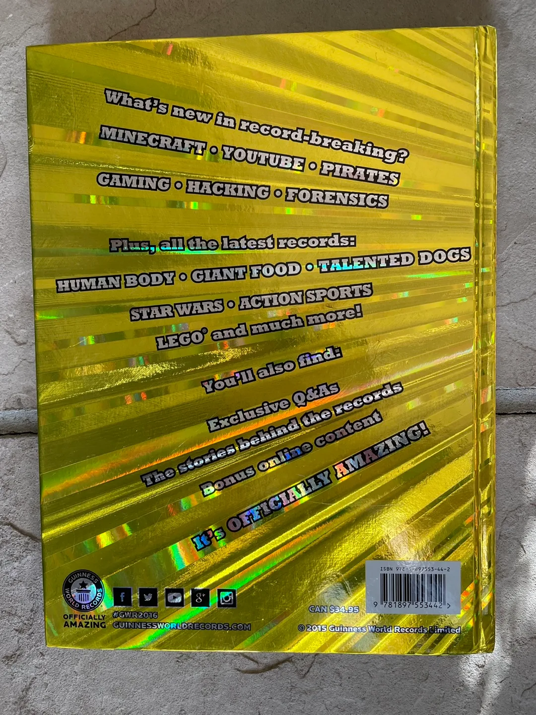 Guinness World Records 2016 hardcover (NEW) image indicator(2)