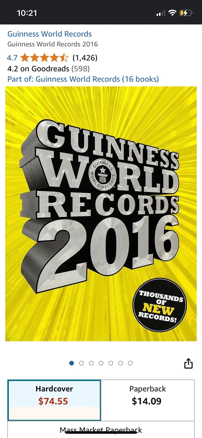 Guinness World Records 2016 hardcover (NEW) image indicator(4)
