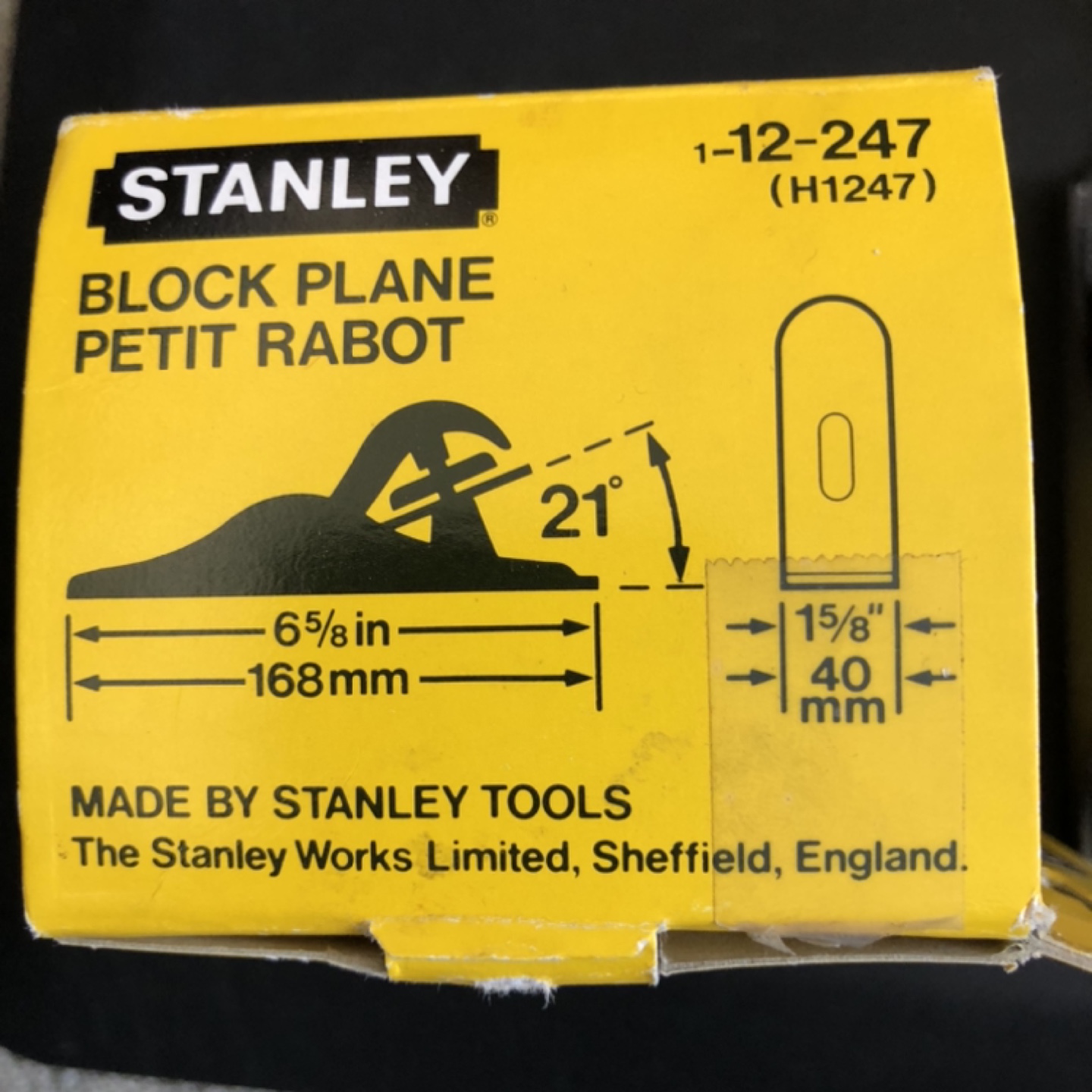 Vintage Stanley Block Plane No. 12-247 - photo 3