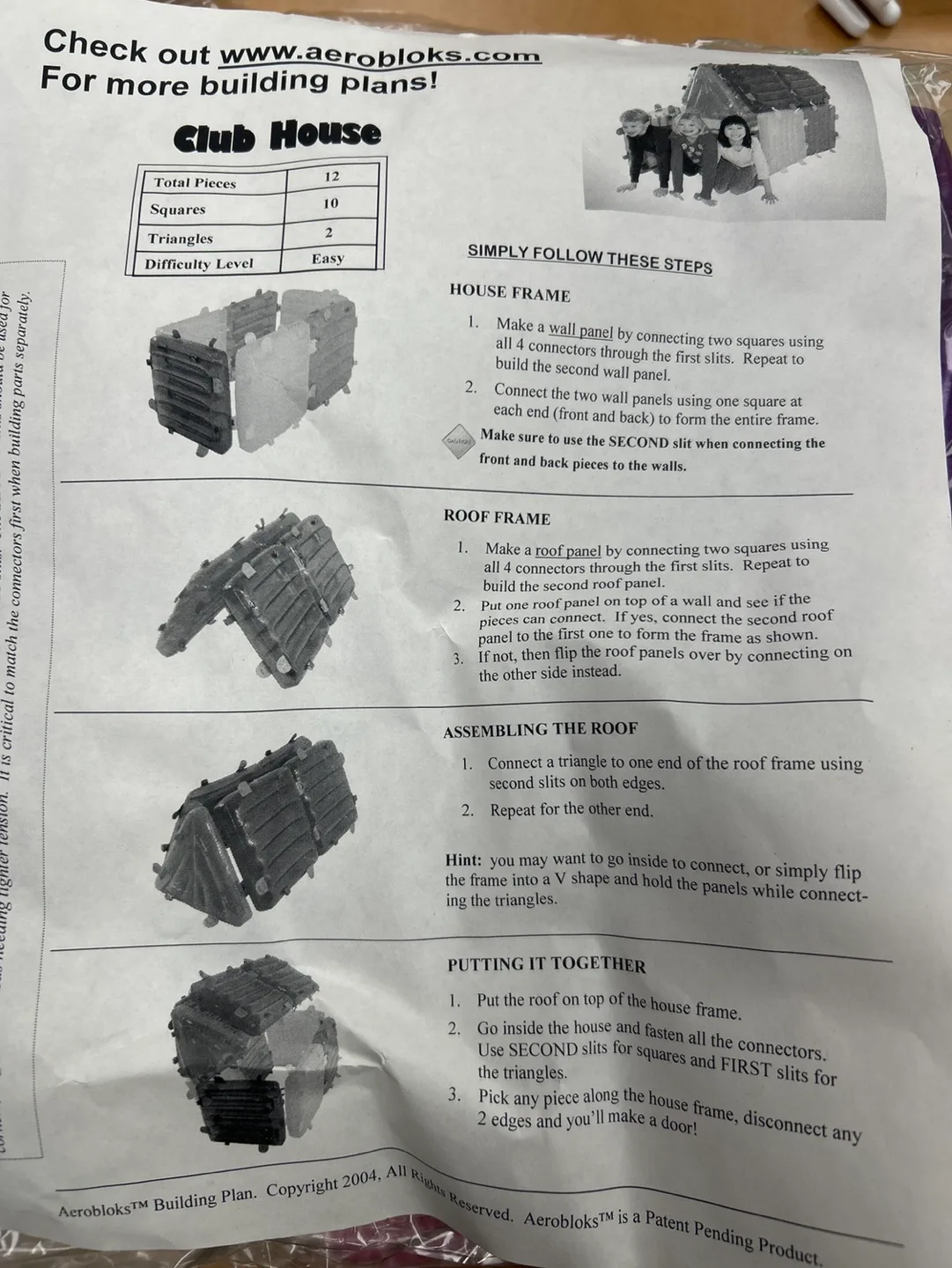 Aerobloks Clubhouse Inflatable Building Blocks Play Set image indicator(3)