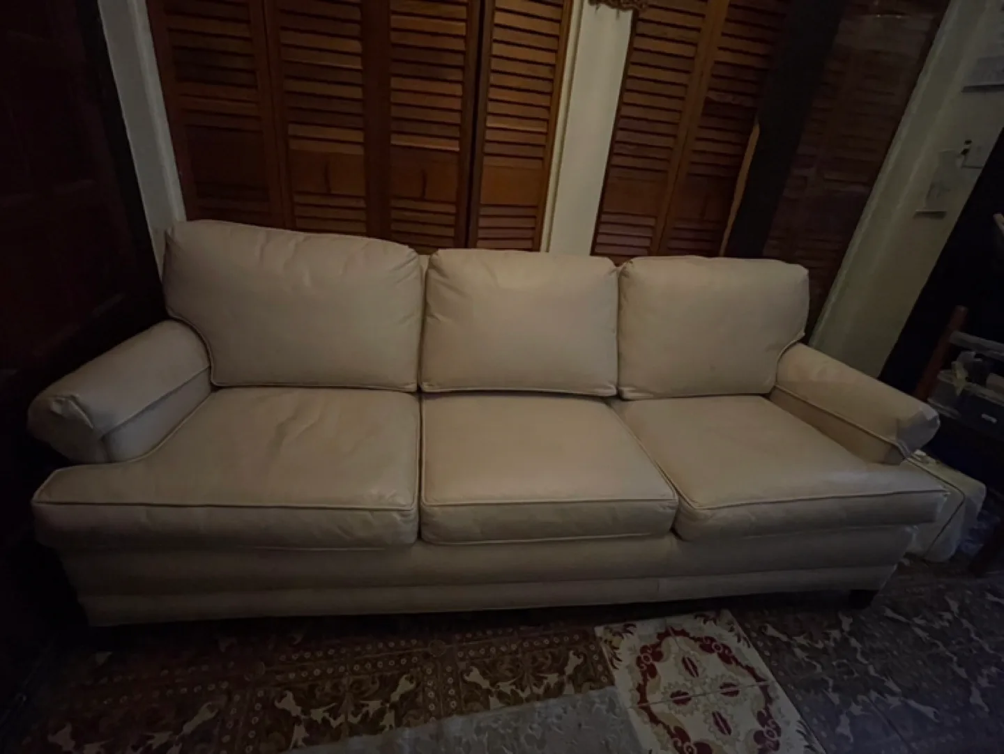 Cream Leather Sofa - 3-seater image indicator(8)
