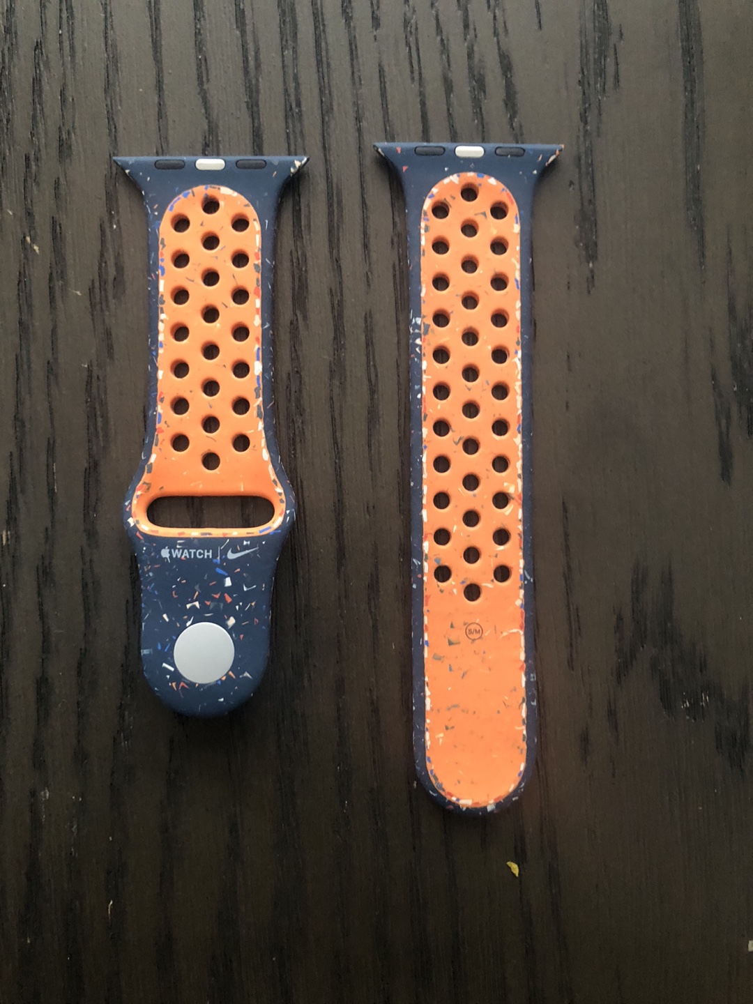 Nike Apple Watch Sport Band - Blue and Orange