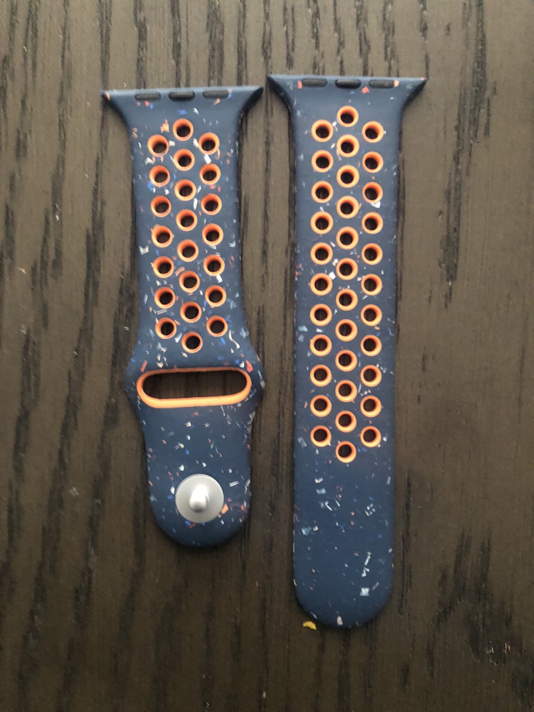 Nike Apple Watch Sport Band - Blue and Orange - photo 2