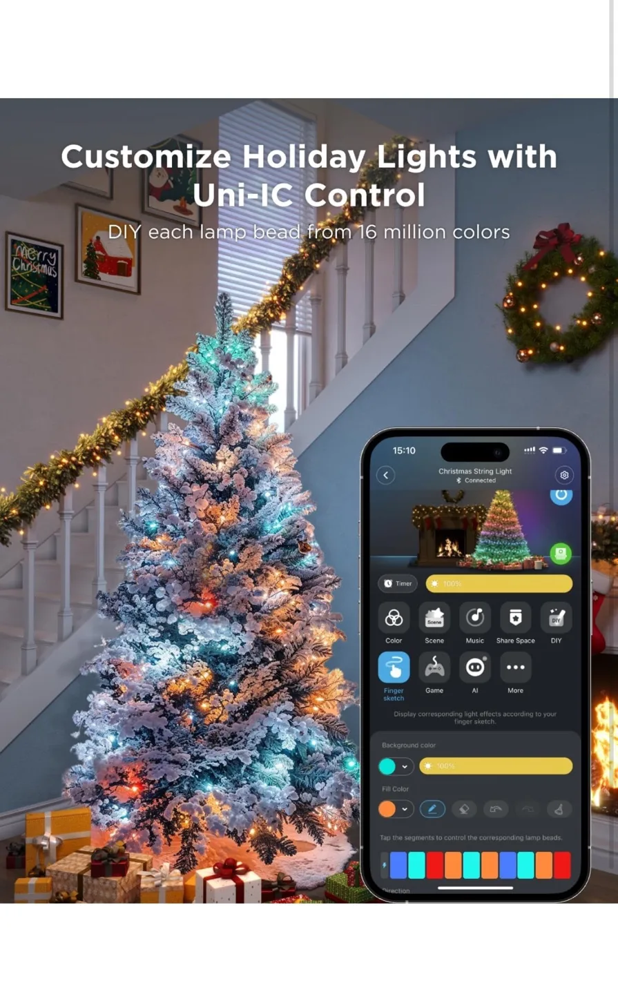 Govee Smart  String Lights - 66 LED - Multicolour image indicator(3)