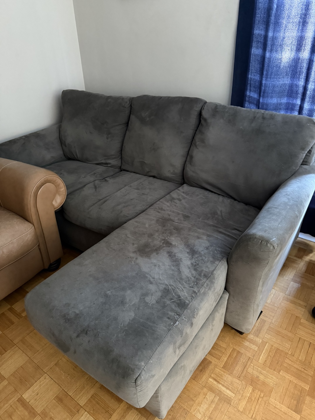 Grey Sectional Sofa with Chaise Lounge - photo 2