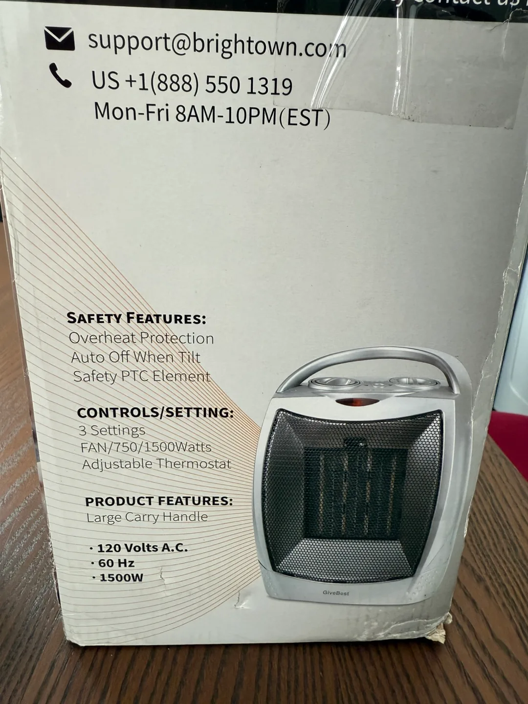 GiveBest 1500W Oscillating Ceramic Heater image indicator(9)