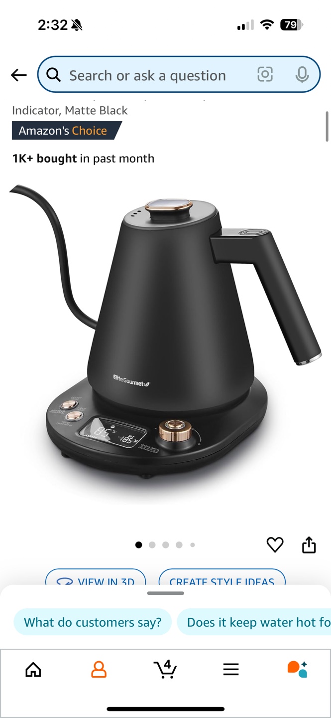 Elite Gourmet Digital Gooseneck Kettle - 1 Liter - photo 2