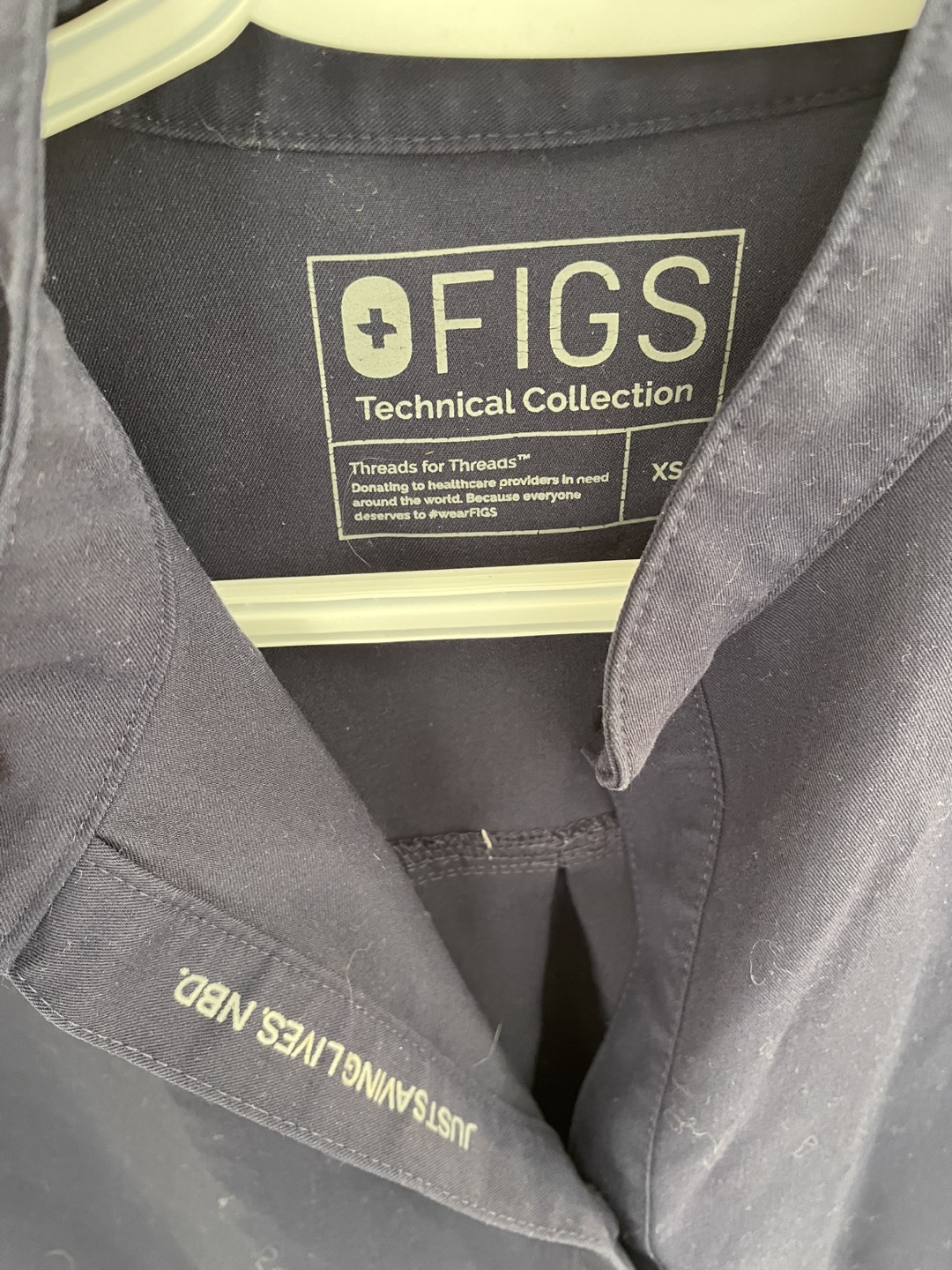 FIGS scrub / uniform Raphaela Top - Size XS - deep navy blue