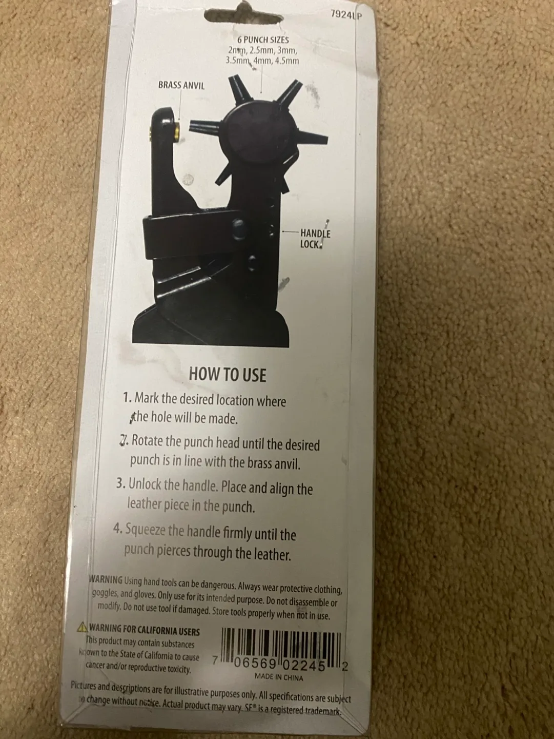 Heavy-Duty Leather Punch with 6 Interchangeable Heads image indicator(3)