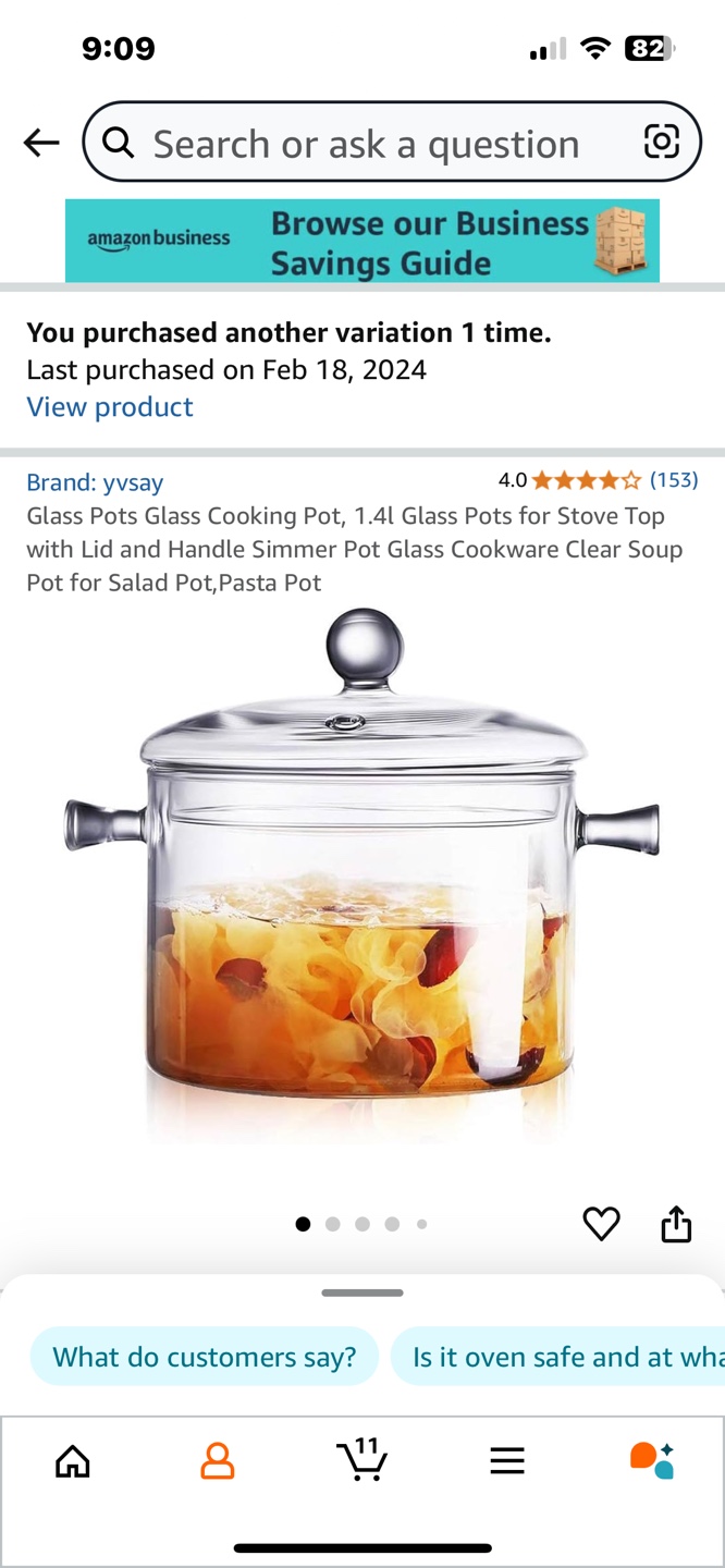 1.4L Glass Cooking Pot with Lid - photo 3