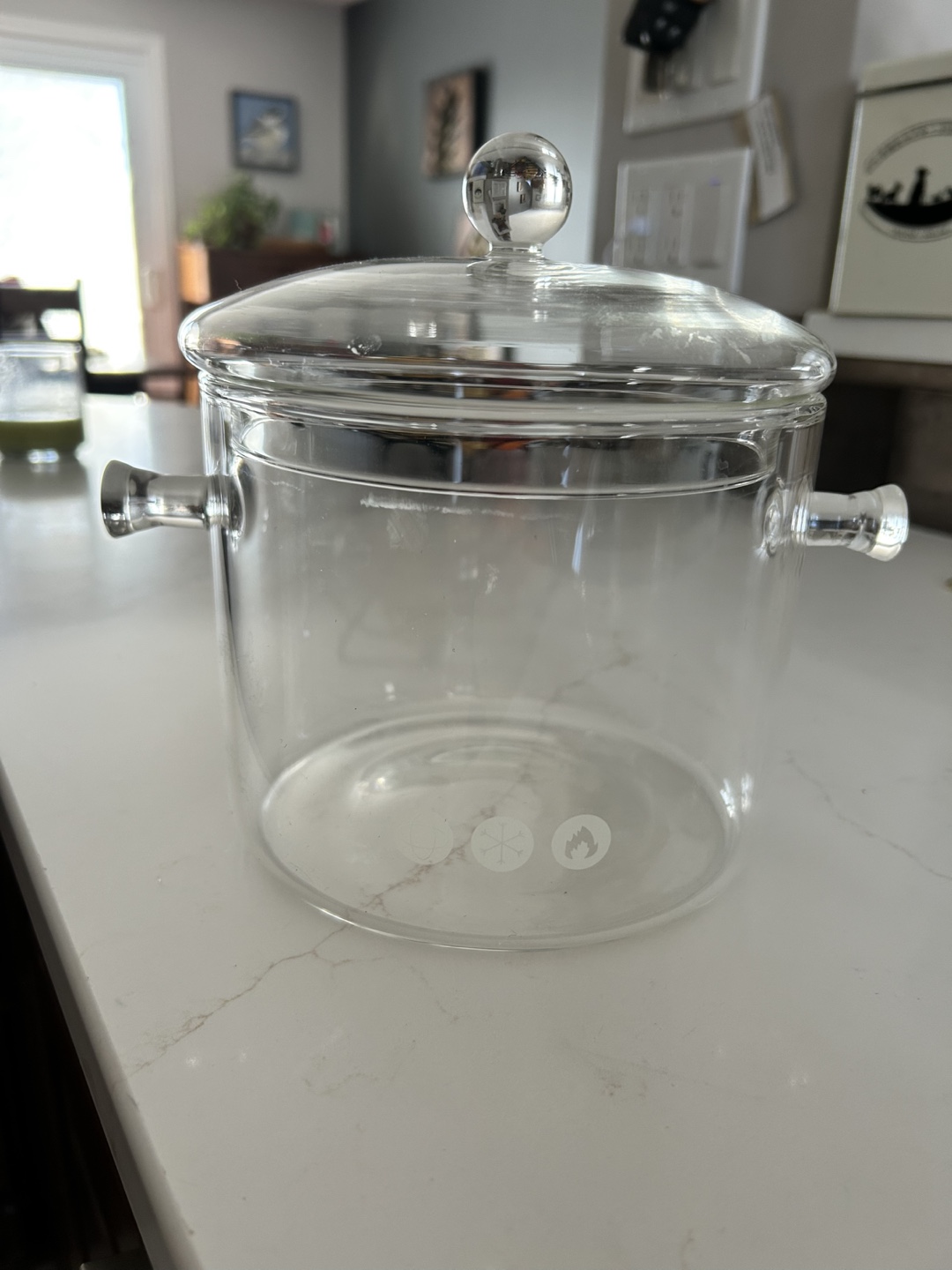1.4L Glass Cooking Pot with Lid