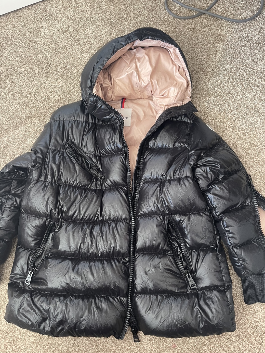 Moncler Black Puffer Jacket - Size 1