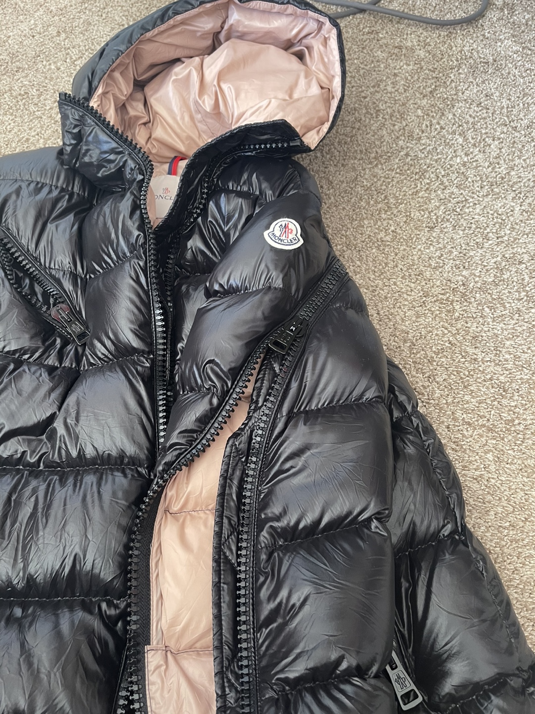 Moncler Black Puffer Jacket - Size 1 - photo 2