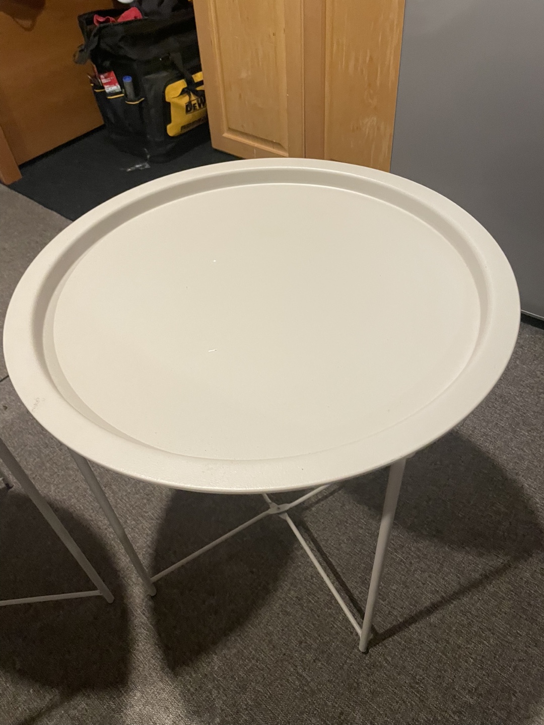 Pair of Foldable Round Side Tables