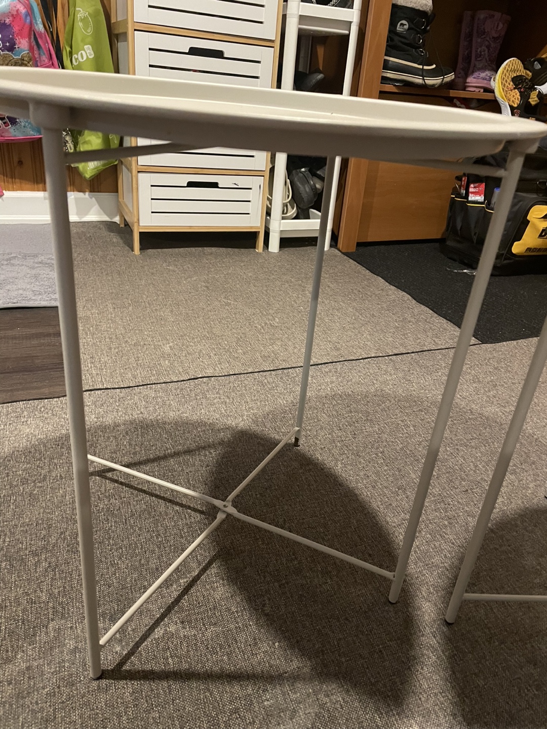Pair of Foldable Round Side Tables - photo 3
