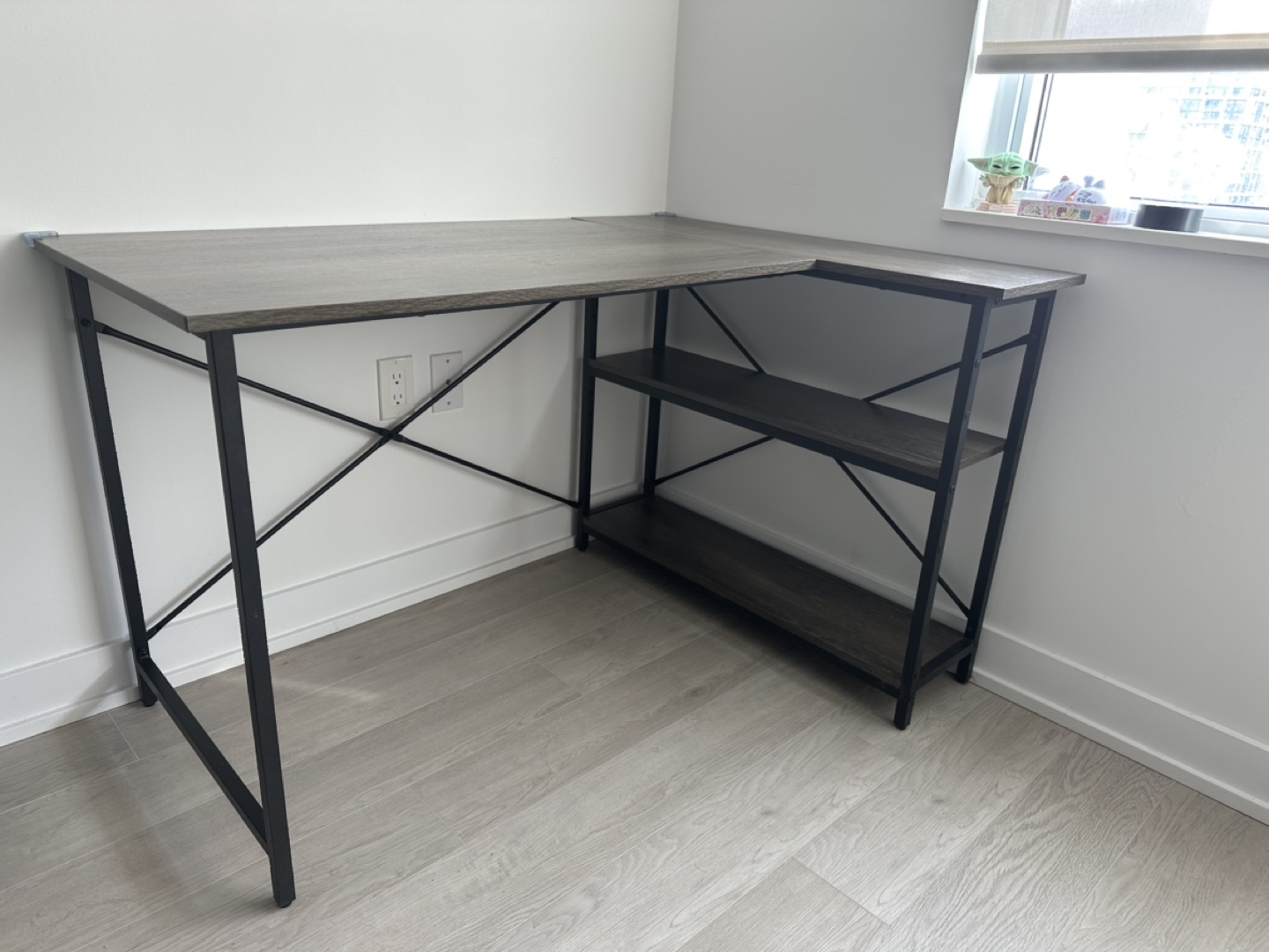 Corner Desk with Shelves - photo 2