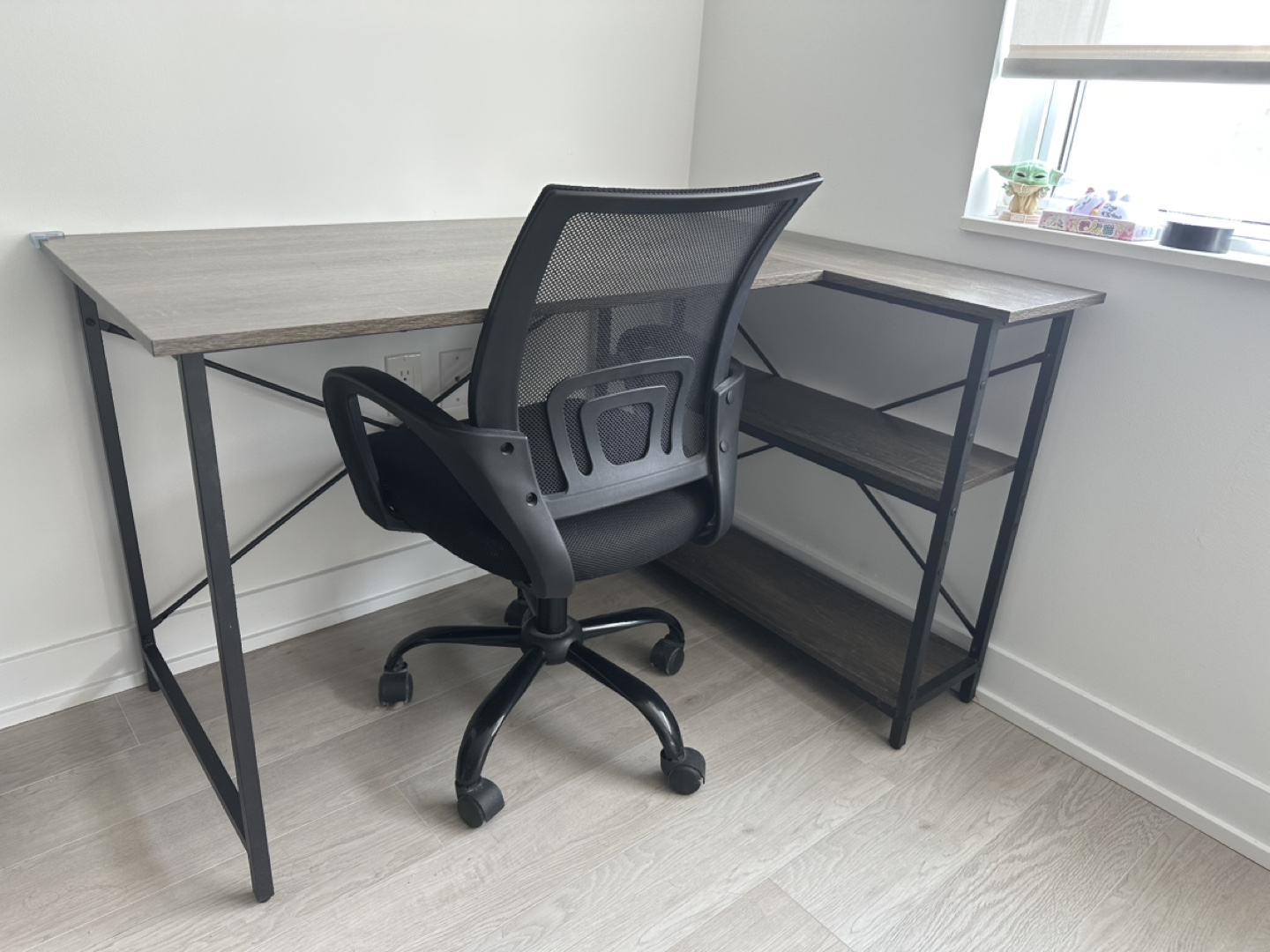 Corner Desk with Shelves