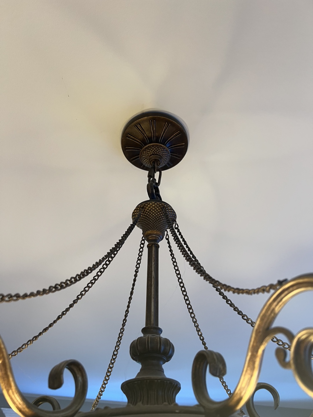 Antique style 5-Light Chandelier with Glass Shades - photo 3