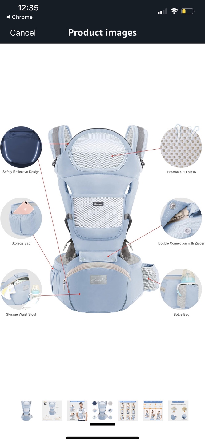 Baby Carrier - Adjustable Ergonomic Design