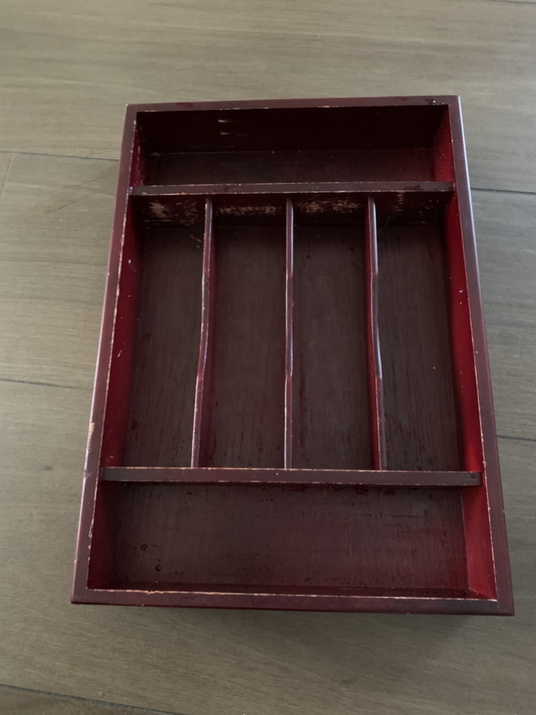#freecycle Wooden Cutlery Tray Organizer