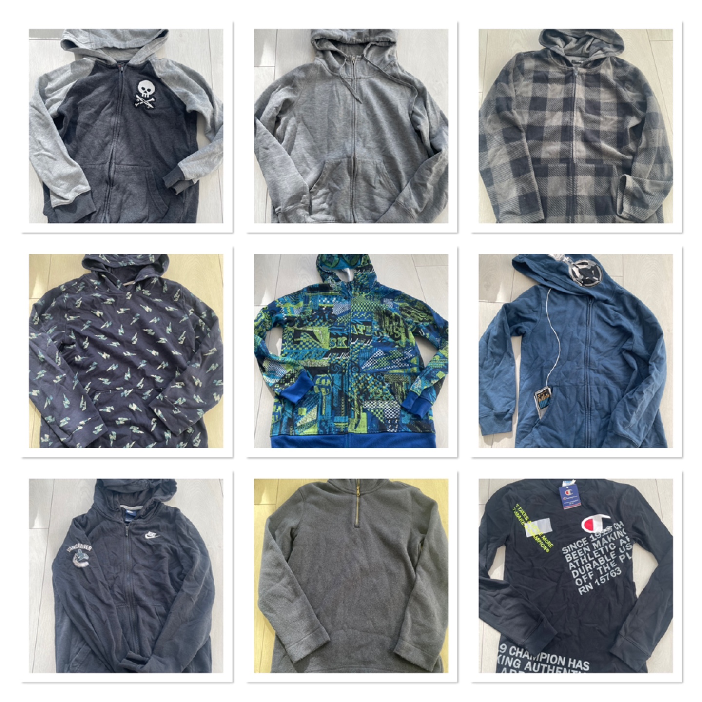 Boys' Hoodies size 14-16- Bundle of 9