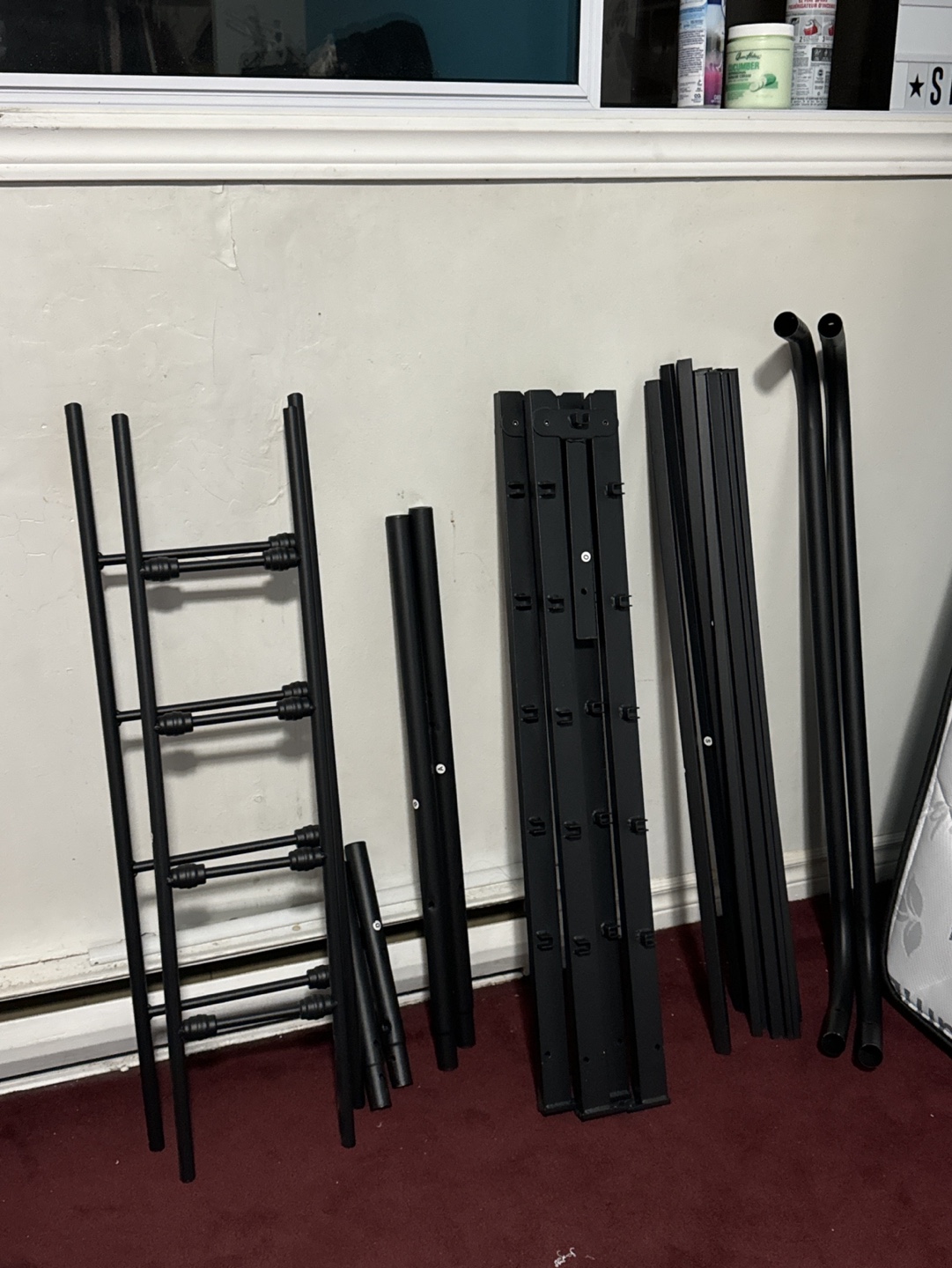 Twin-size Metal Bed Frame and Bamboo Mattress