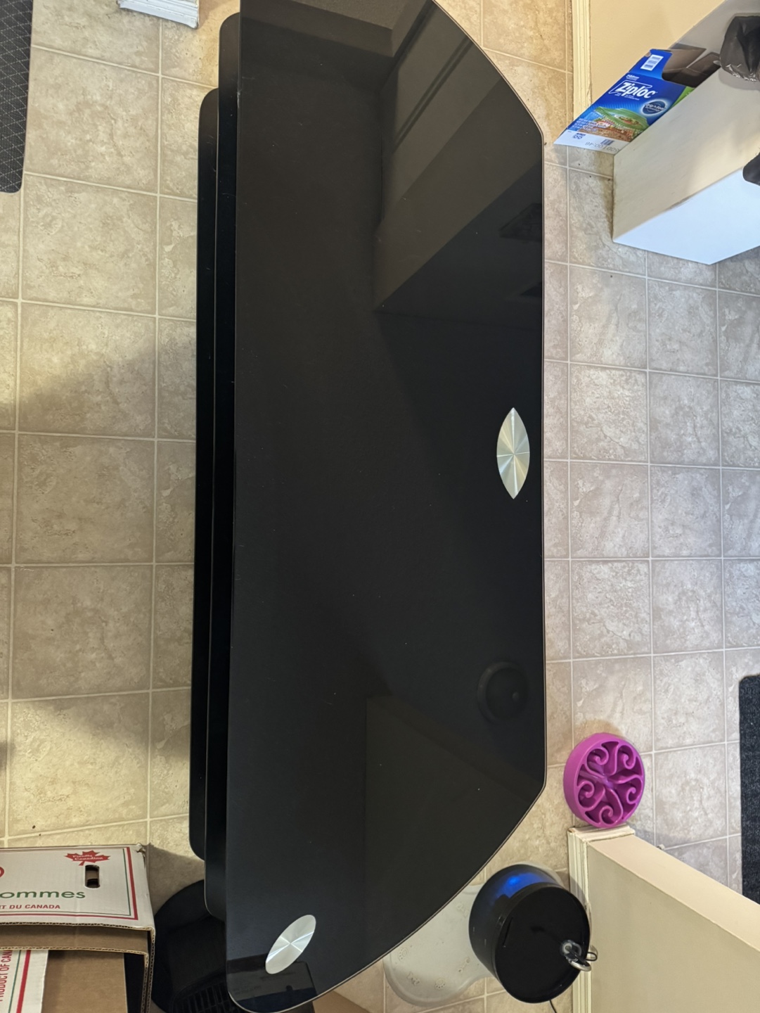 Black Glass TV Stand - photo 4