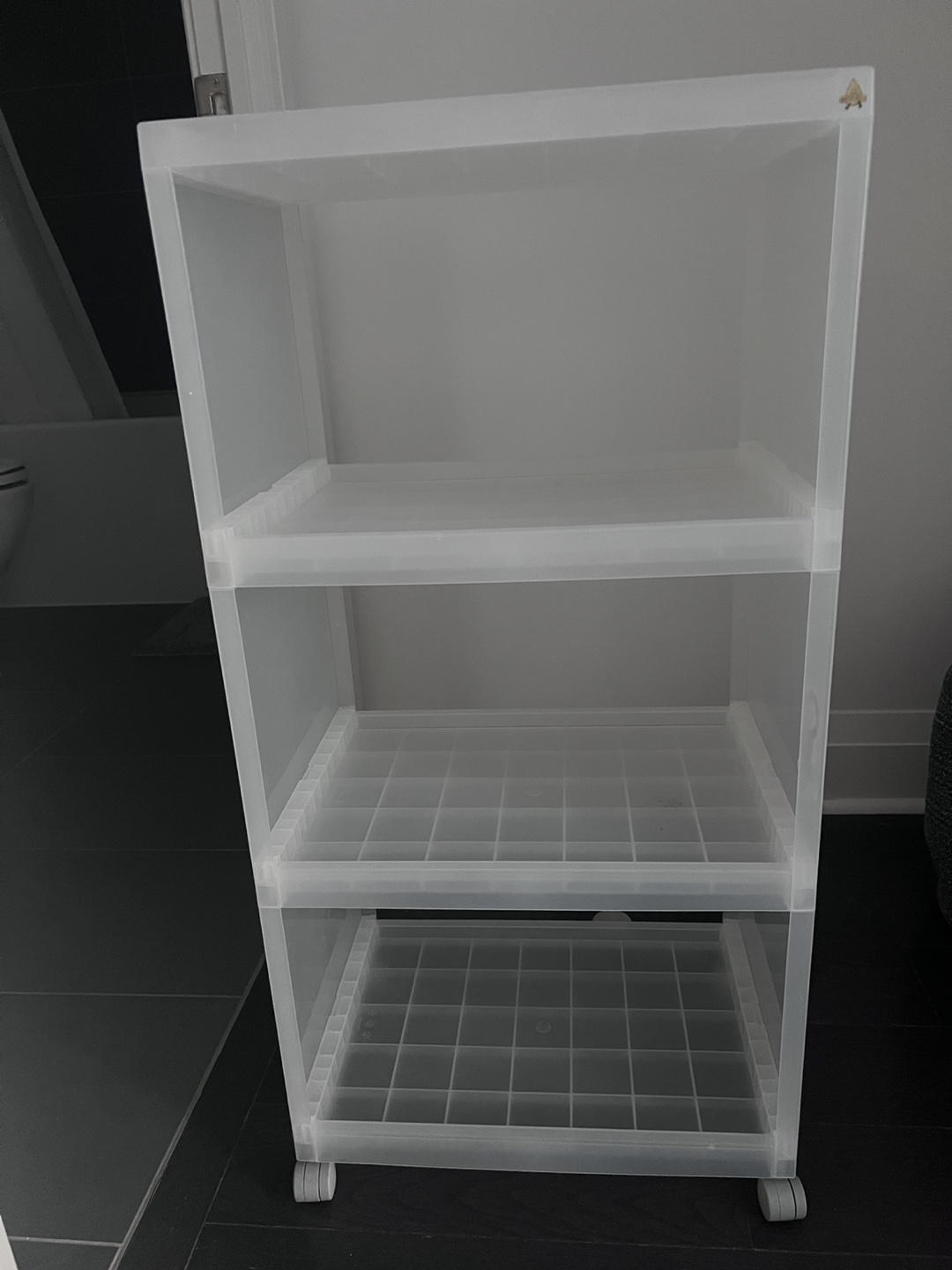 MUJI 3-Tier Rolling Storage Organizer with casters