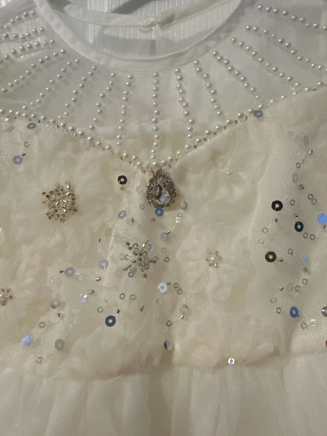 Girls' Beaded and Sequined Tulle Party Dress image indicator(3)