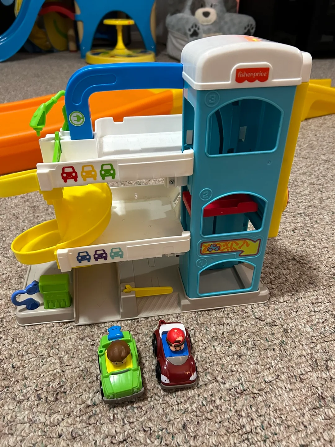 Fisher-Price Little People Multi-Level Car Park with 2 cars thumbnail