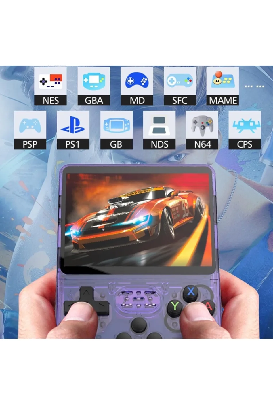 Keyboy Game Console Built in 20000 Games, Purple 128GB image indicator(2)