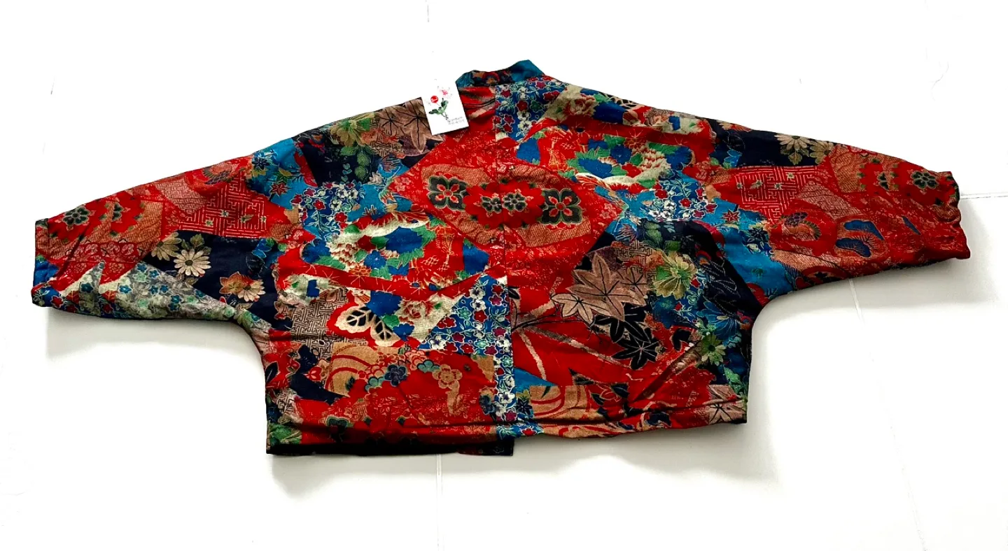 Vintage-inspired floral patchwork jacket image indicator(6)