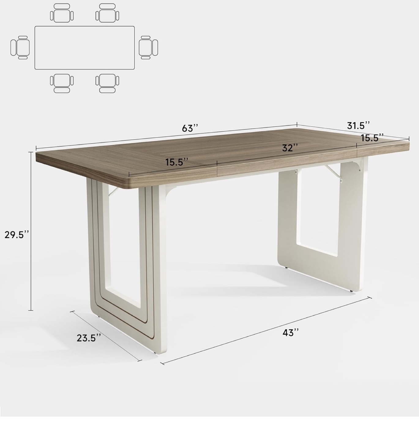 Ebern Designs Georden Farmhouse Rectangular Dining Table - photo 4