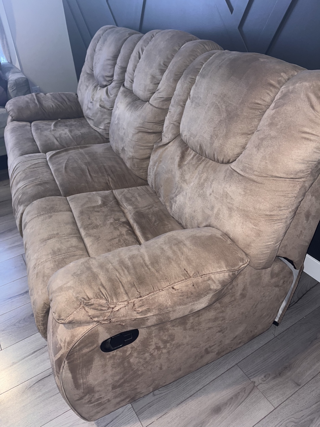 Reclining Sofa - Brown Microsuede