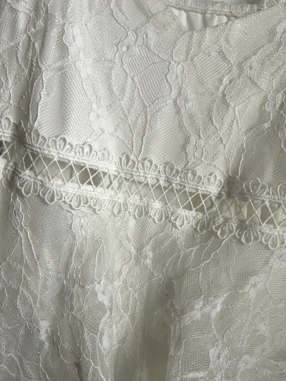 White Lace Mini Dress image indicator(3)