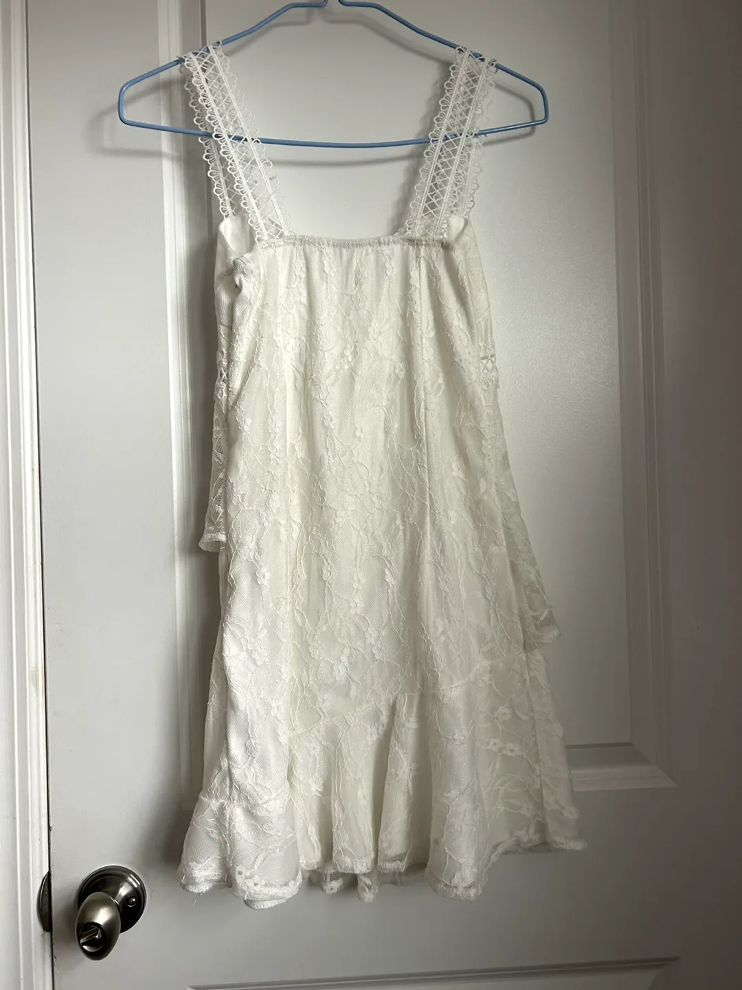 White Lace Mini Dress image indicator(2)