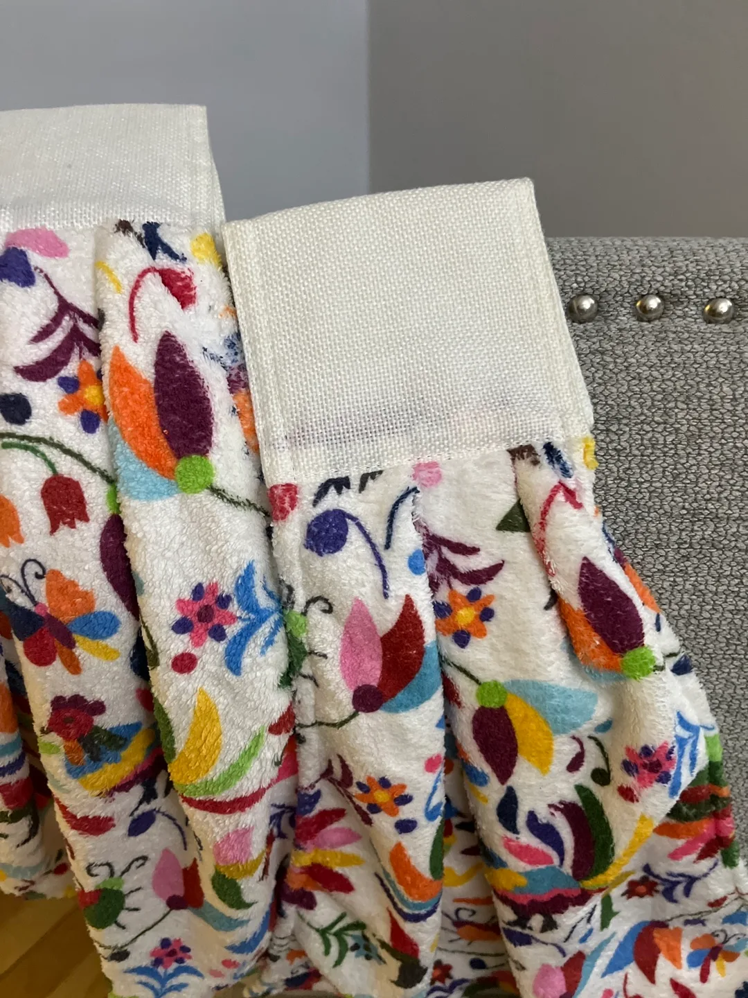 Pair of Colorful Flourish kitchen towels image indicator(2)