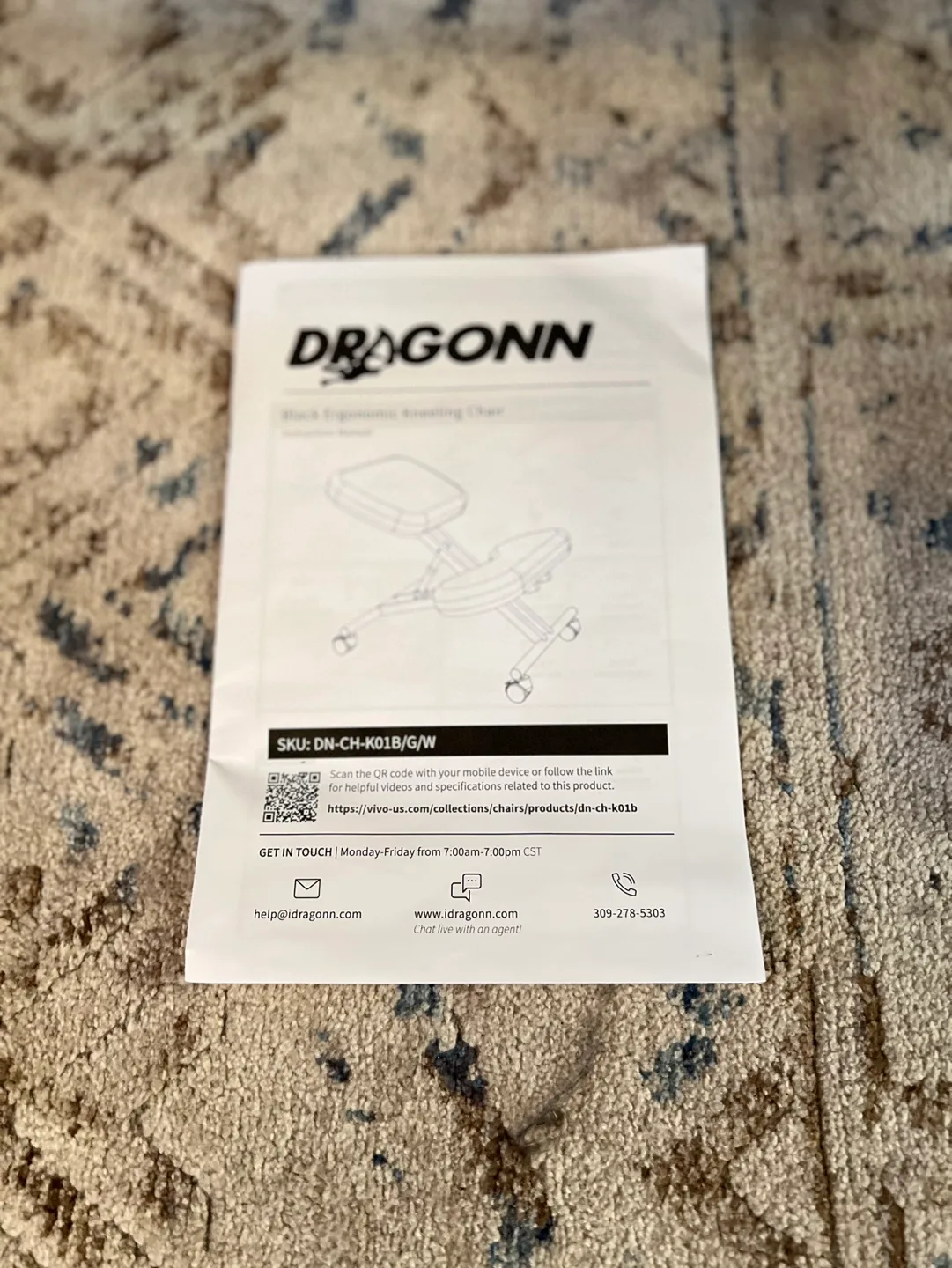 Dragonn Black Ergonomic Kneeling Chair image indicator(3)