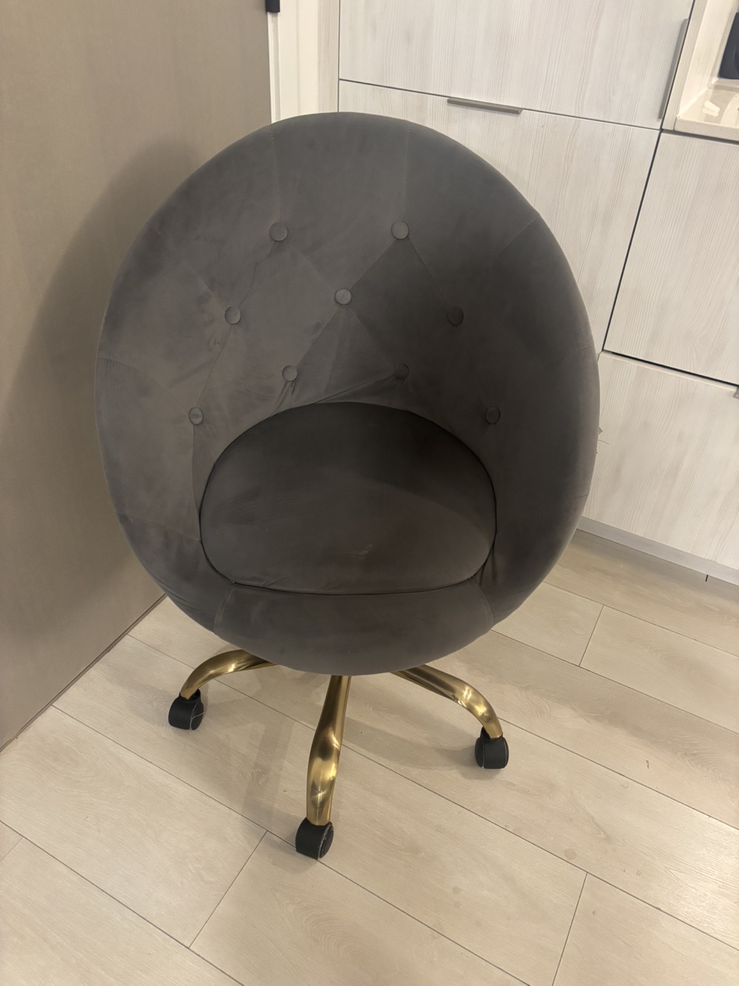 Velvet Swivel Office Chair