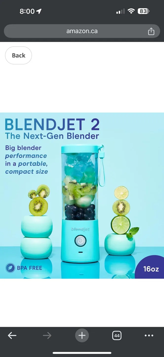 BlendJet 2 Portable Blender - Turquoise image indicator(3)