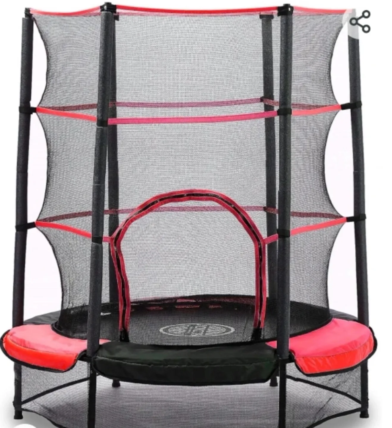 LBLA Pink Kids Trampoline with Safety Net and Foam Poles image indicator(6)