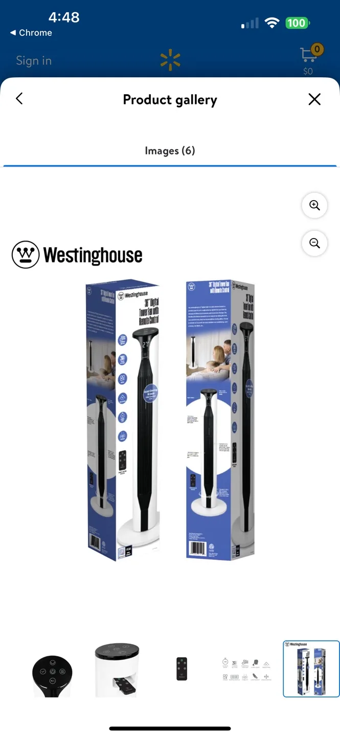 Westinghouse 36-inch Digital Tower Fan with Remote image indicator(3)