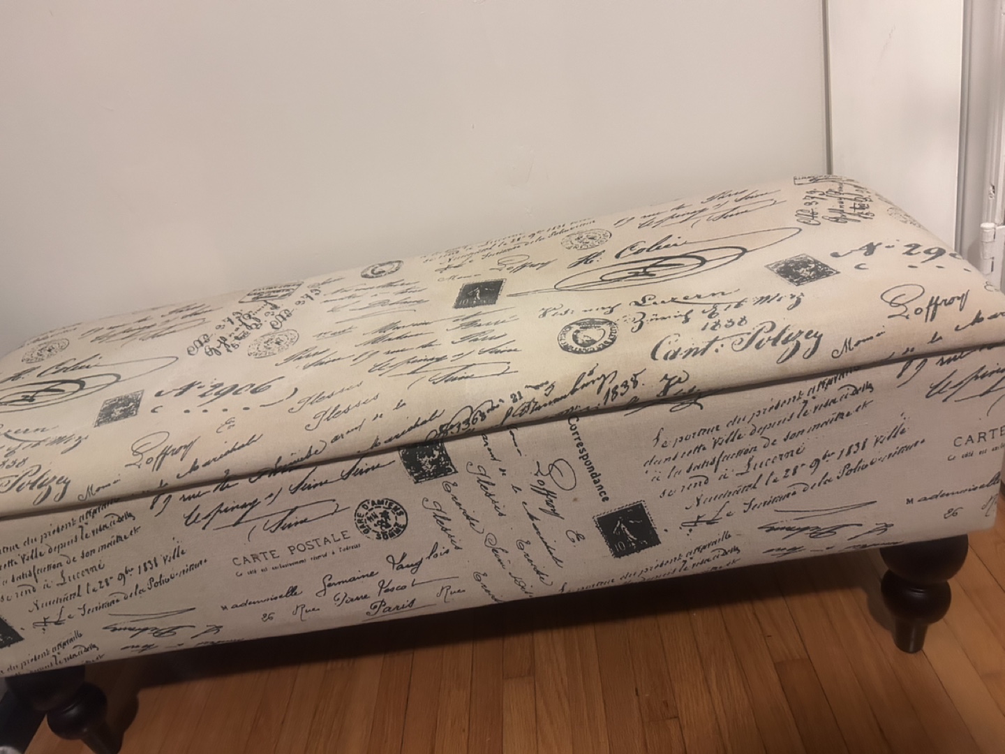 Vintage-Style Storage Ottoman Bench - photo 4