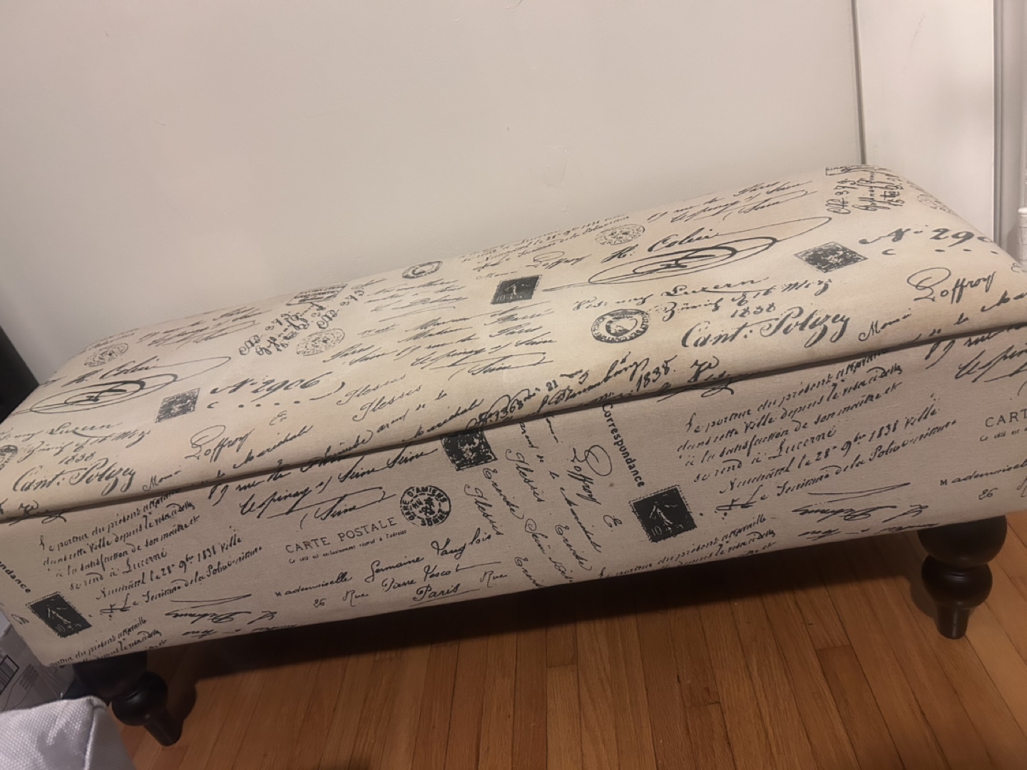 Vintage-Style Storage Ottoman Bench - photo 2