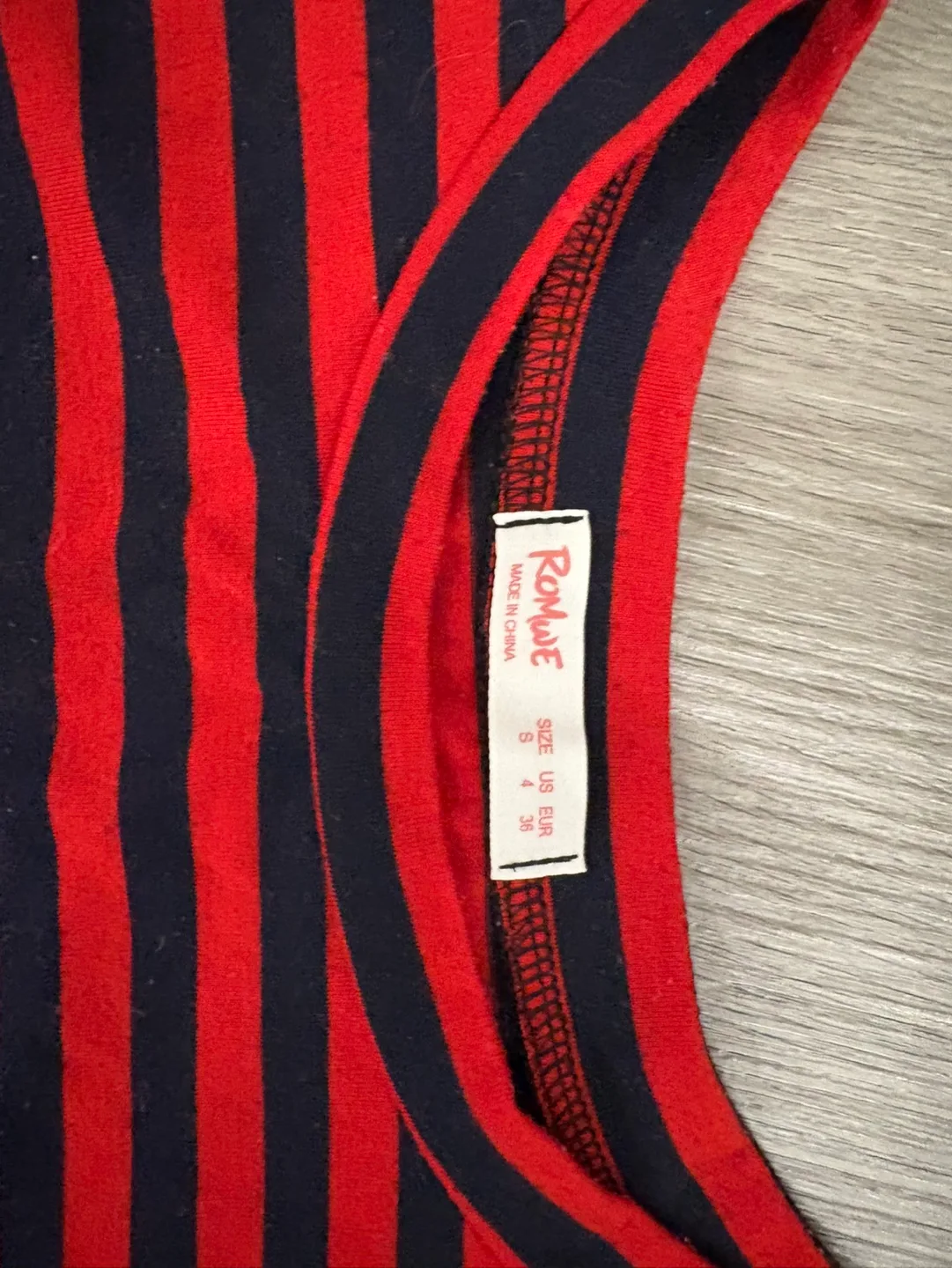 Red and Black Stripes Crop Top image indicator(2)